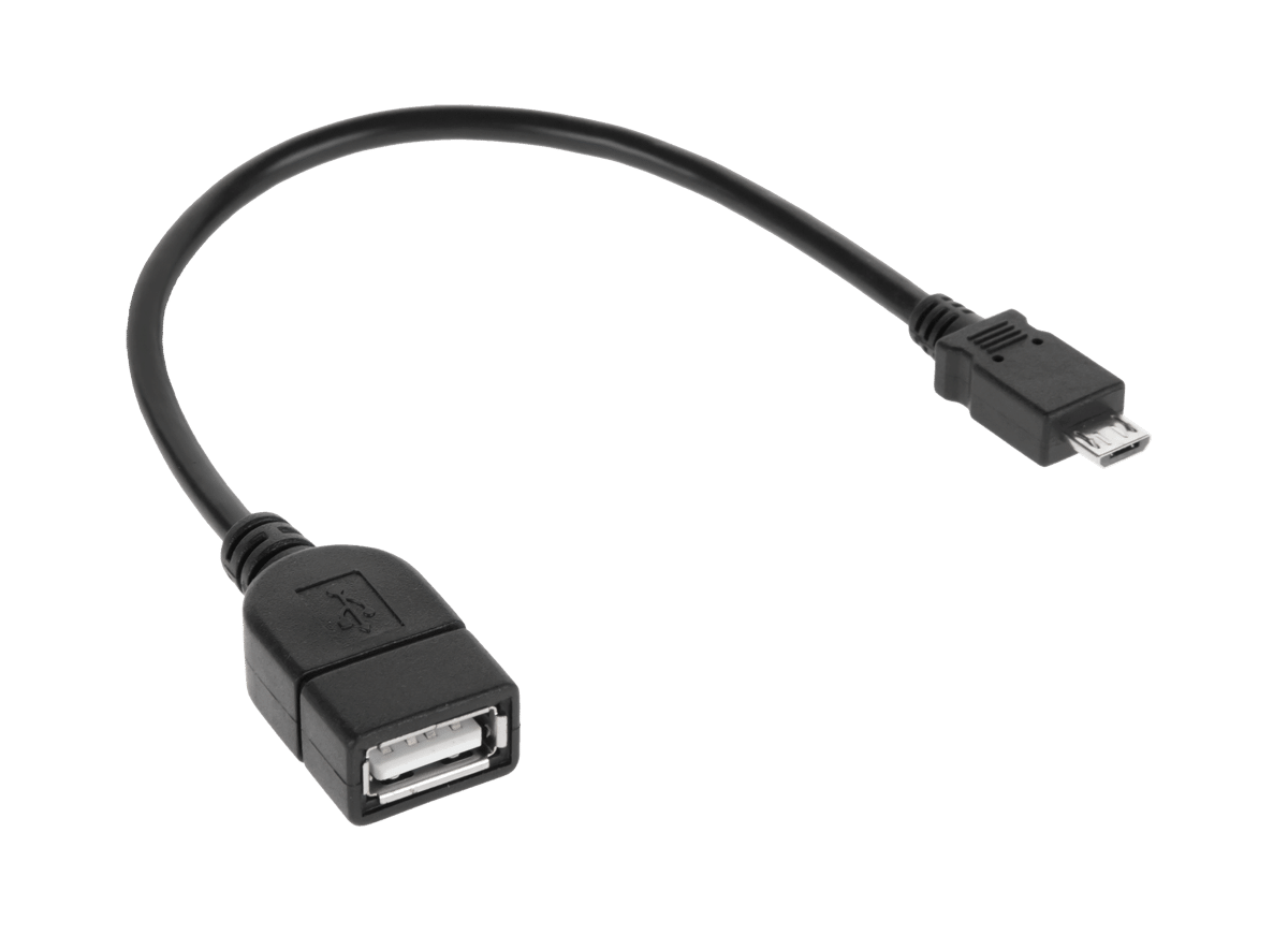 Kabel USB Gniazdo A Wtyk Micro USB 20cm Lechpol B2B