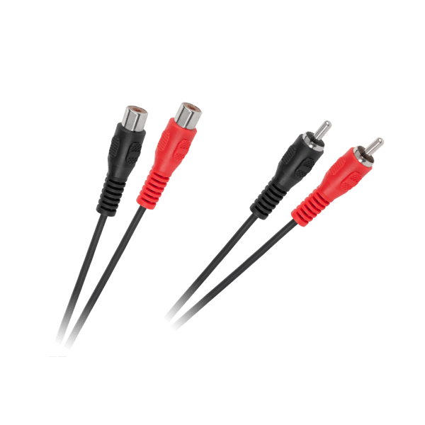 Kabel 2 x RCA wtyk - 2 x RCA gniazdo 3m