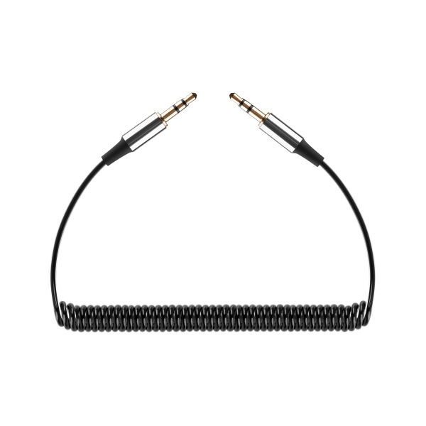 Kabel audio Jack 3.5 wtyk - wtyk REBEL spirala 100 cm