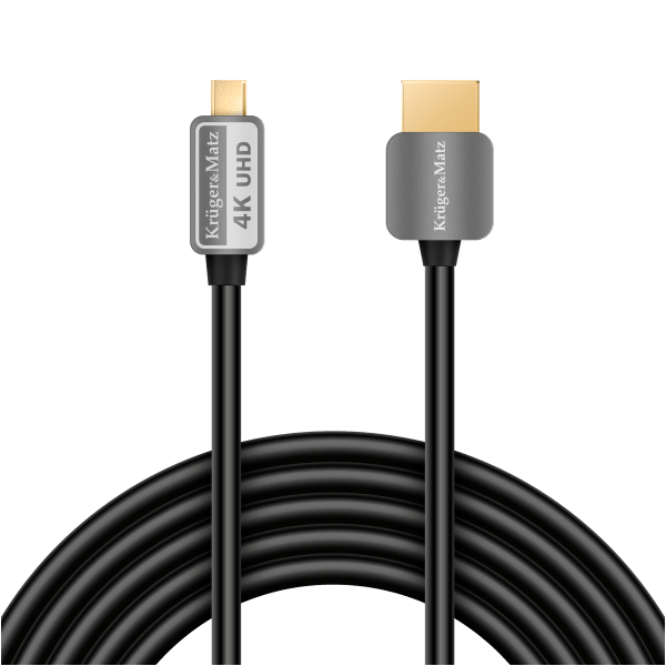 Kabel HDMI - micro HDMI wtyk-wtyk (A-D) 3.0m Kruger&Matz