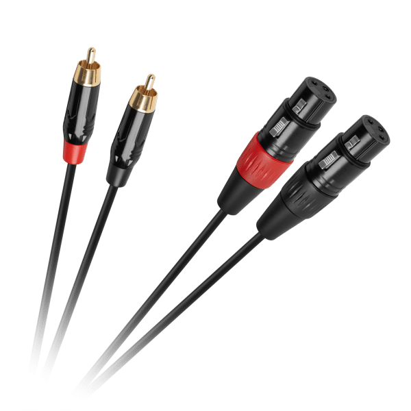 Kabel połączeniowy Cabletech XLR - 2RCA 1m