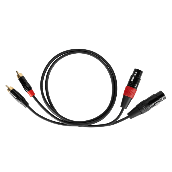 Kabel połączeniowy Cabletech XLR - 2RCA 1m