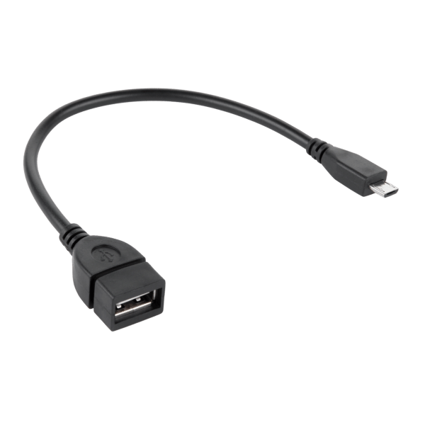 Kabel USB gniazdo A - wtyk micro USB 15cm OTG