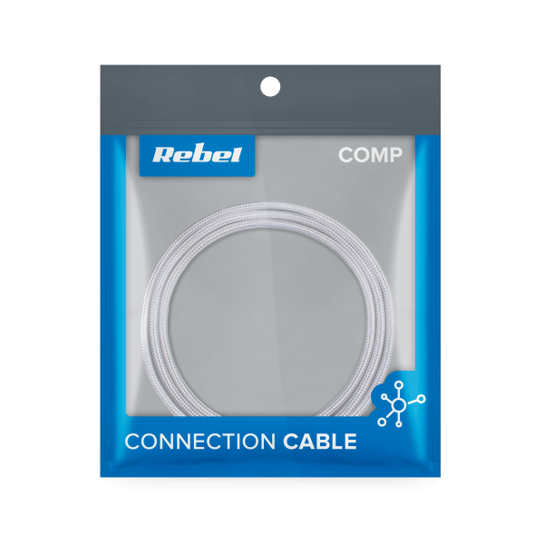 Kabel USB - USB micro REBEL 100 cm biały