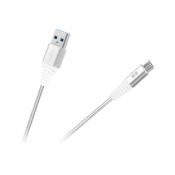 Kabel USB - USB micro REBEL 50 cm biały