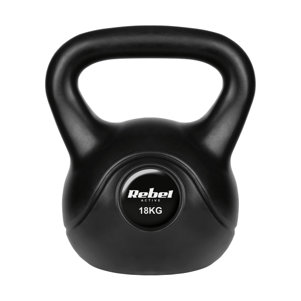 Kettlebell bitumiczny 18 kg REBEL ACTIVE