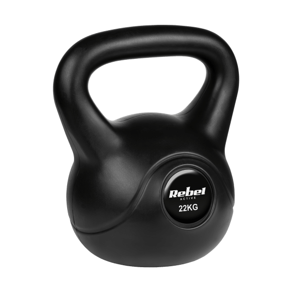 Kettlebell bitumiczny 22 kg REBEL ACTIVE