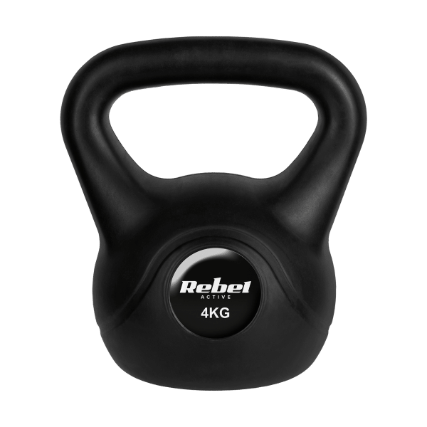 Kettlebell bitumiczny 4 kg REBEL ACTIVE