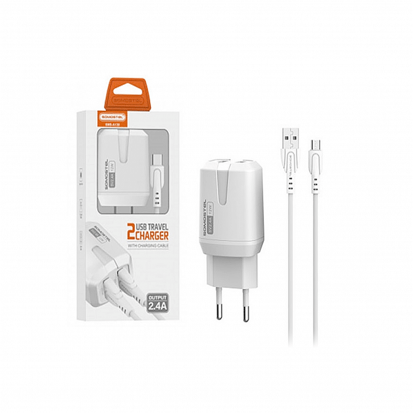 Ładowarka sieciowa microUSB 2400 mA