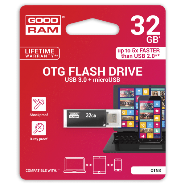 Pendrive Goodram USB 3.0 + microUSB 32GB OTG czarny