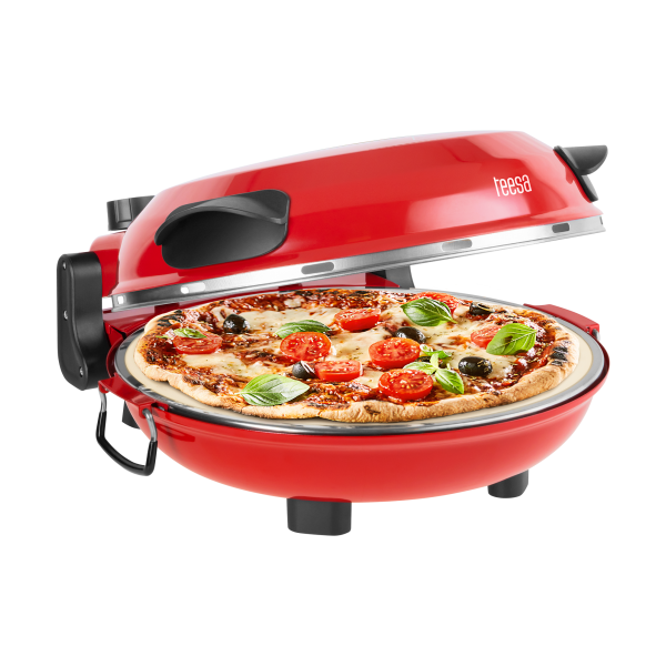 Piec do pizzy TEESA SUPREME + , 1200 W, 32 cm , okienko , wyjmowany kamień, sterowanie dwiema grzałkami