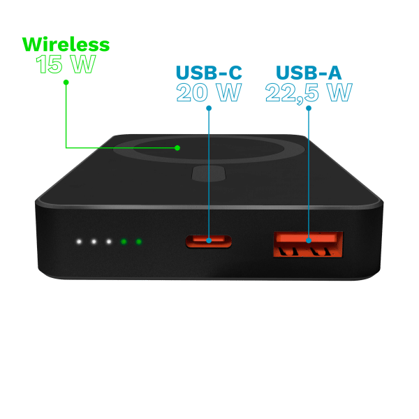 POWERBANK indukcyjny Kruger&Matz 10000 mAh Mag Safe czarny