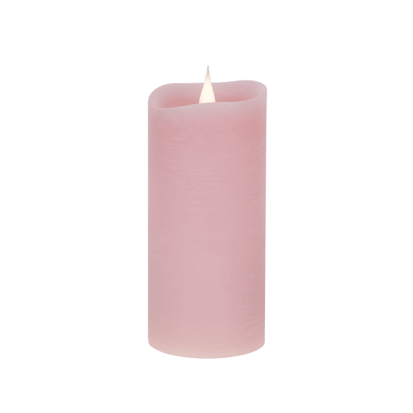 Świeca woskowa LED średnia rustic pink