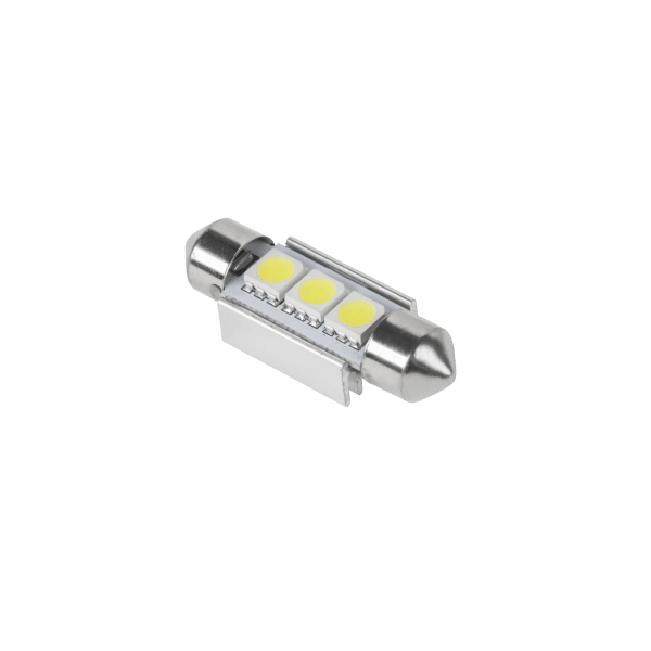 Żarówka samochodowa LED (Canbus) SV8,5 11x36mm 3x5050 SMD, biała