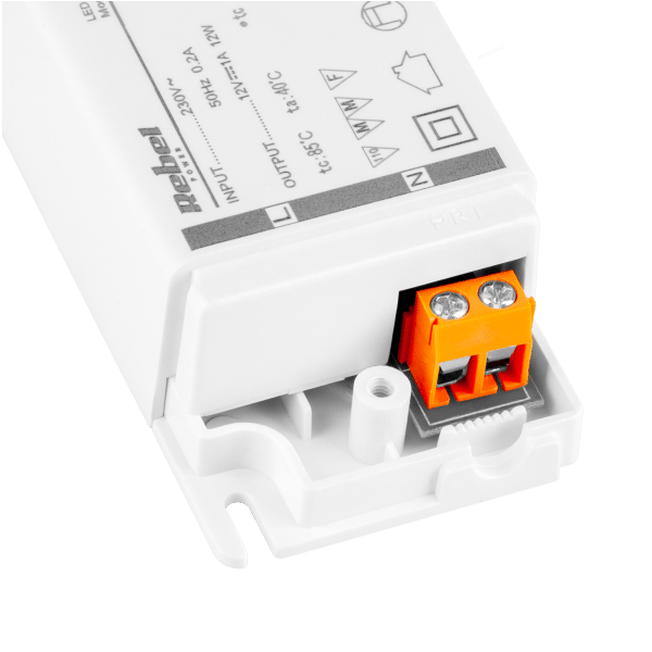 Zasilacz REBEL do sznurów diodowych LED 12V 1A (YSL12-1201000) 12Watt max.