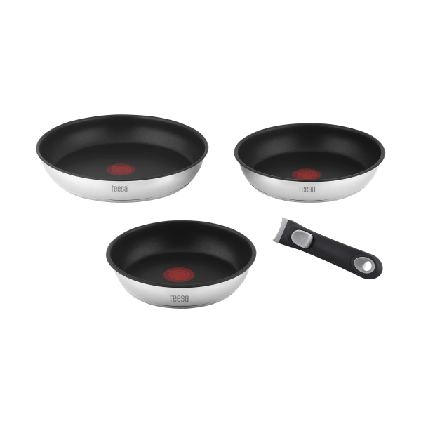 Zestaw patelni z odłączaną rączką 22cm , 24cm 28 cm TEESA FRYING PANS SINGLE HAND