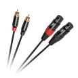 Kabel połączeniowy Cabletech XLR - 2RCA 1m