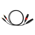 Kabel połączeniowy Cabletech XLR - 2RCA 1m