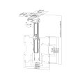Uchwyt do sufitu/skosu uniwersalny do LED TV (17-37") LCD-CM222