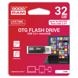Pendrive Goodram USB 3.0 + microUSB 32GB OTG czarny